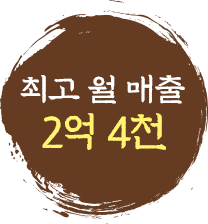최고 월 매출 2억 4천